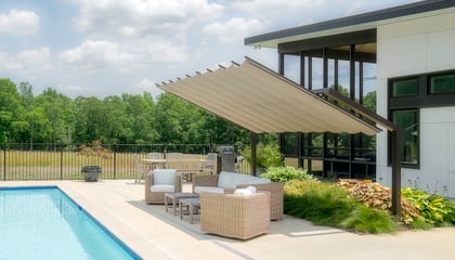 Freestanding Retractable Canopy, Durham